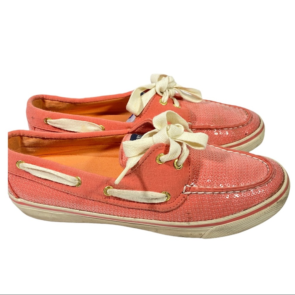 Sperry Top-Sider Salmon Sequin Boat Slip On Flat